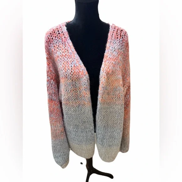Sundance favorite hue cardigan - boho ombré balloon sleeves size M/L wool blend - Picture 5 of 13